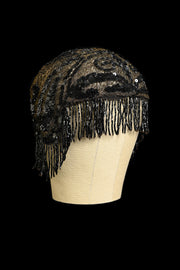 1920s Bullion + Sequin Fringe Cloche