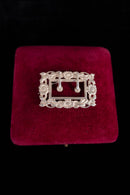 1900s Sterling Trompe L'oeil Buckle Barrette