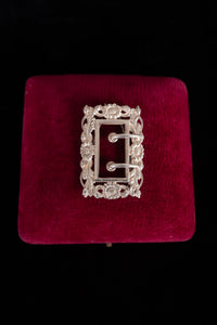 1900s Sterling Trompe L'oeil Buckle Barrette