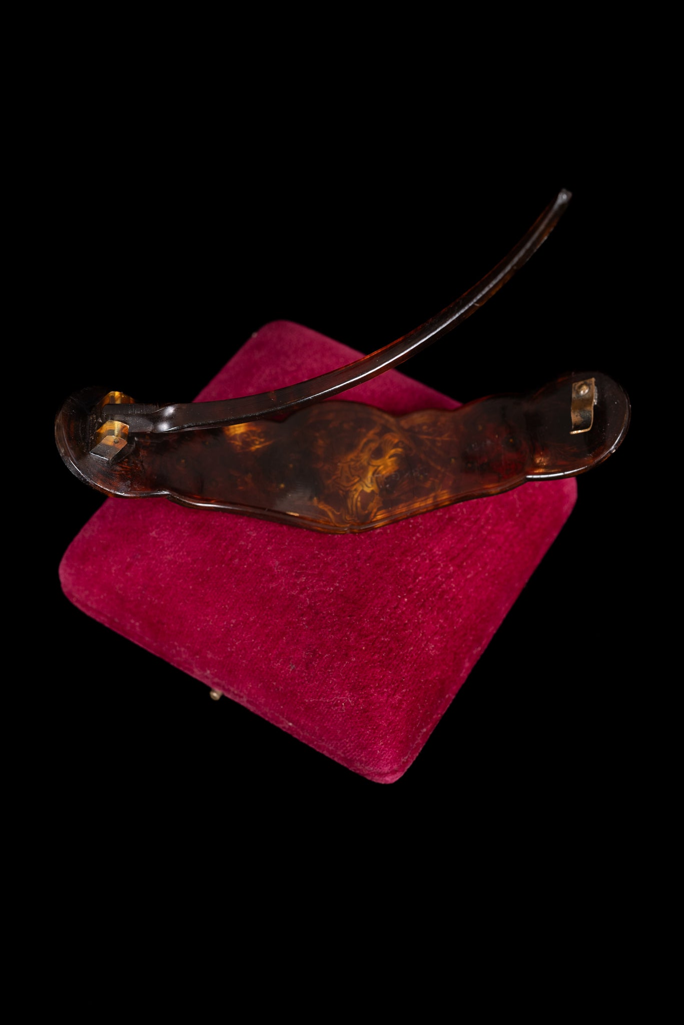1920s Figural Gold Vermeil Barette