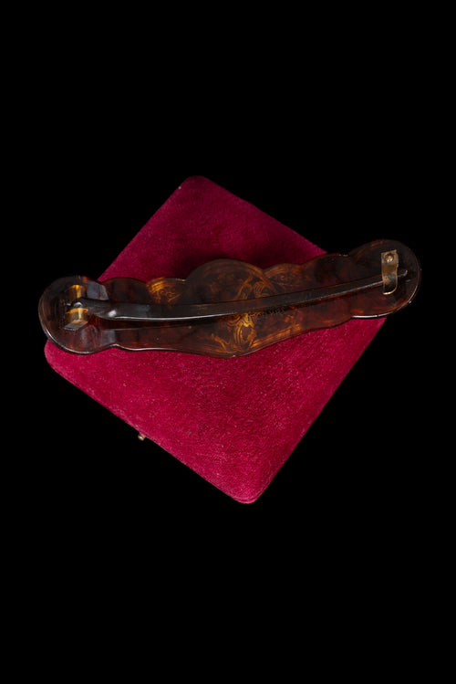 1920s Figural Gold Vermeil Barette