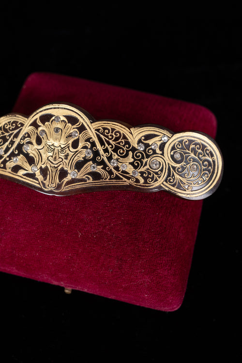 1920s Figural Gold Vermeil Barette