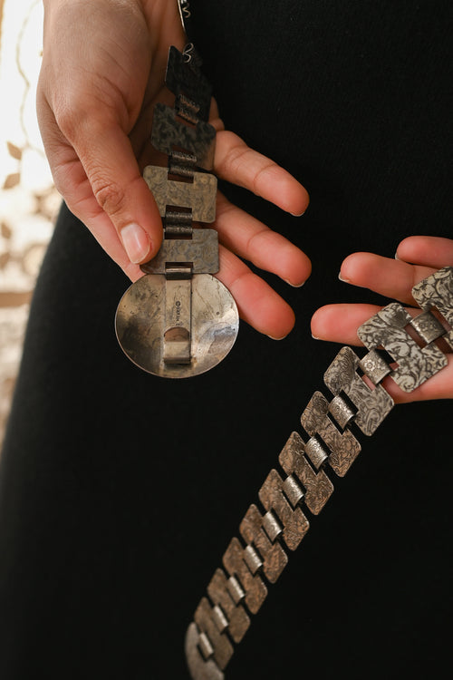 1970s Victorian Revival Engraved Belt