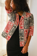 1950s Royal Hearts Blouse [med/lrg]