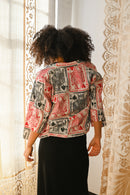 1950s Royal Hearts Blouse [med/lrg]