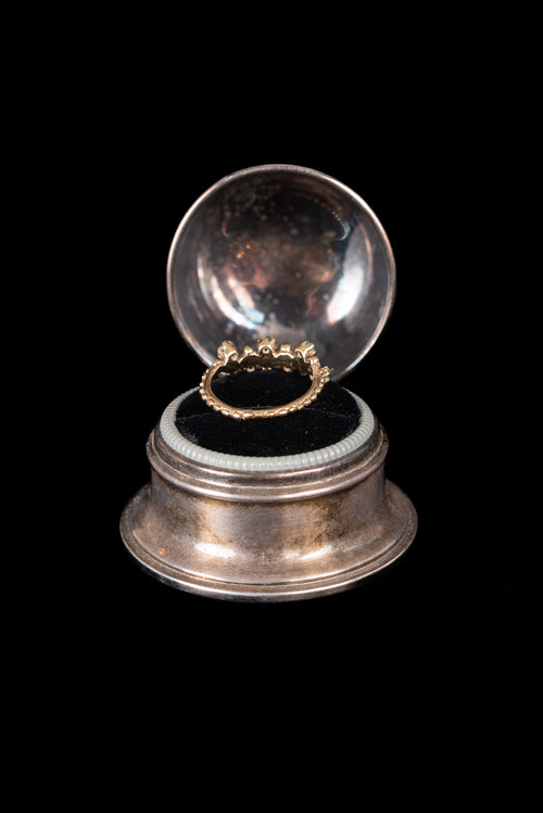 Vintage 14k Emerald Granule Ring