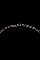 Antique Sterling Puffy Heart Charm Necklace