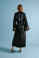 1930s Hand Embroidered Silk Trumpet Sleeve Wrap [sm/med/lrg]