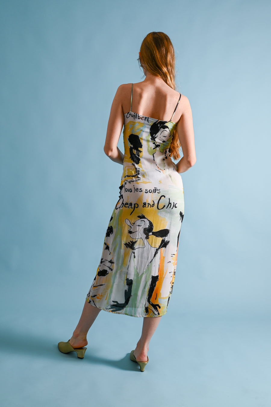 1990s Moschino C+C Olive Oyl Print Dress [xs/sm]