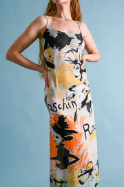 1990s Moschino C+C Olive Oyl Print Dress [xs/sm]