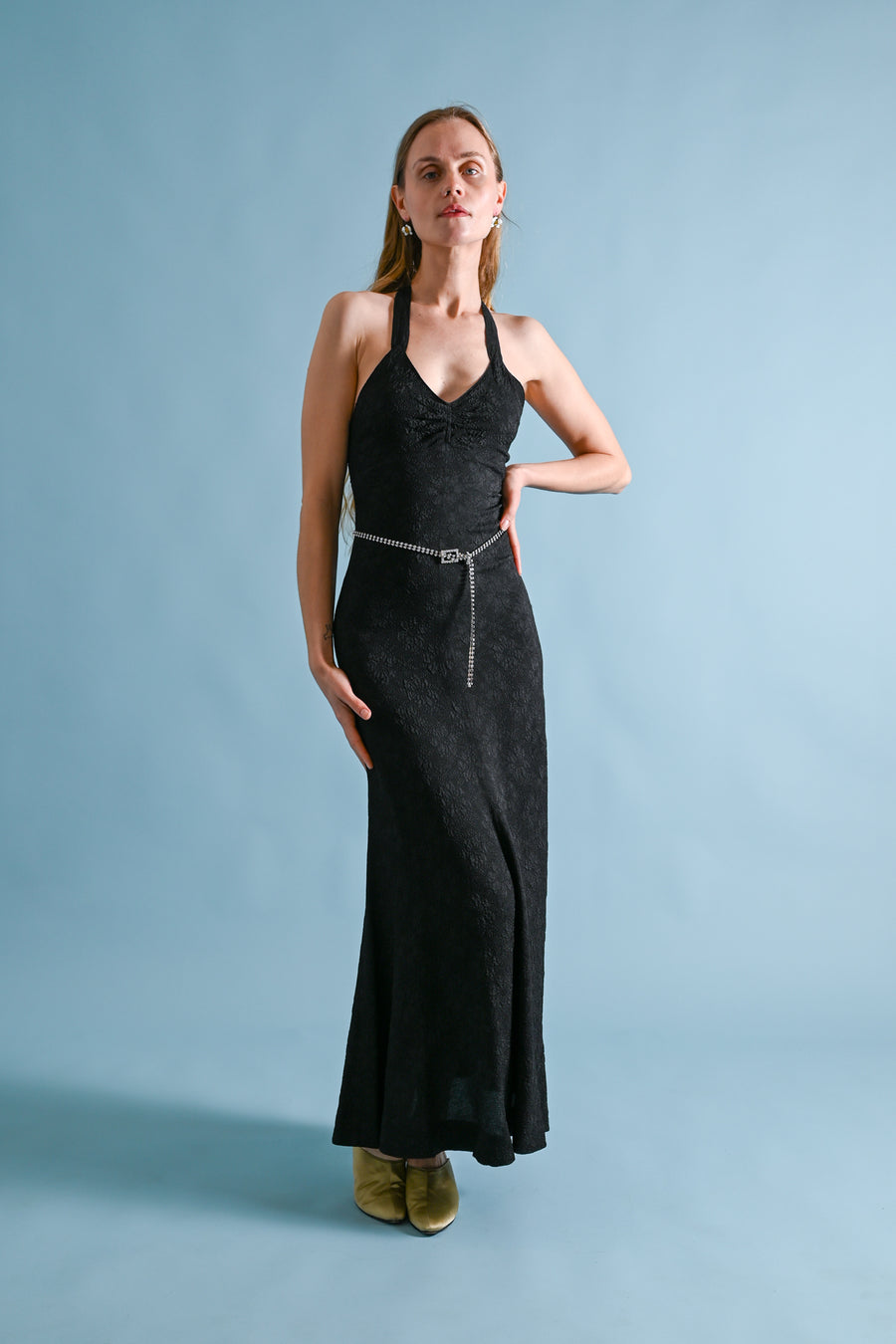 1970s Quorum by Sheridan Barnett Halter Dress [xs/sm]