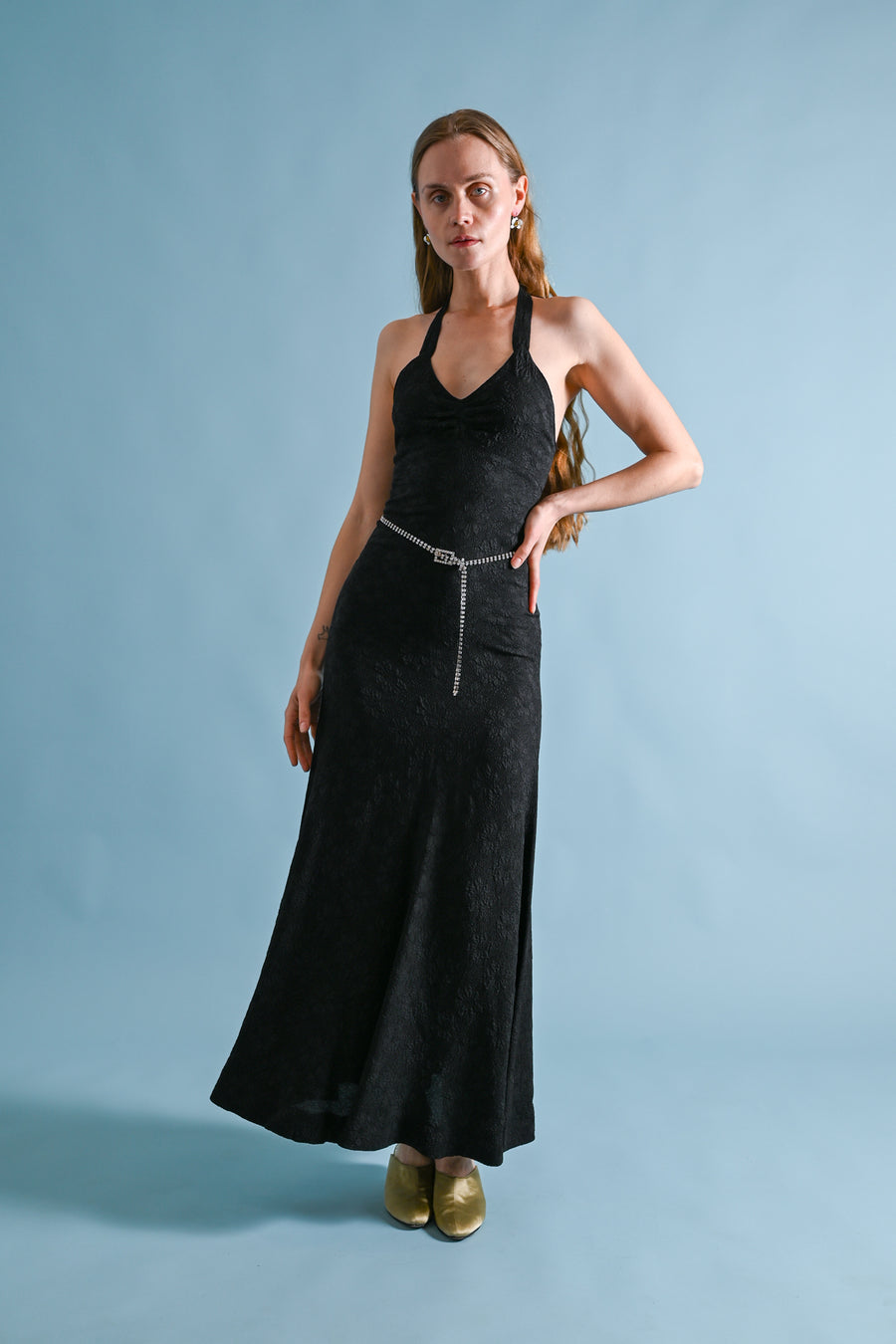 1970s Quorum by Sheridan Barnett Halter Dress [xs/sm]