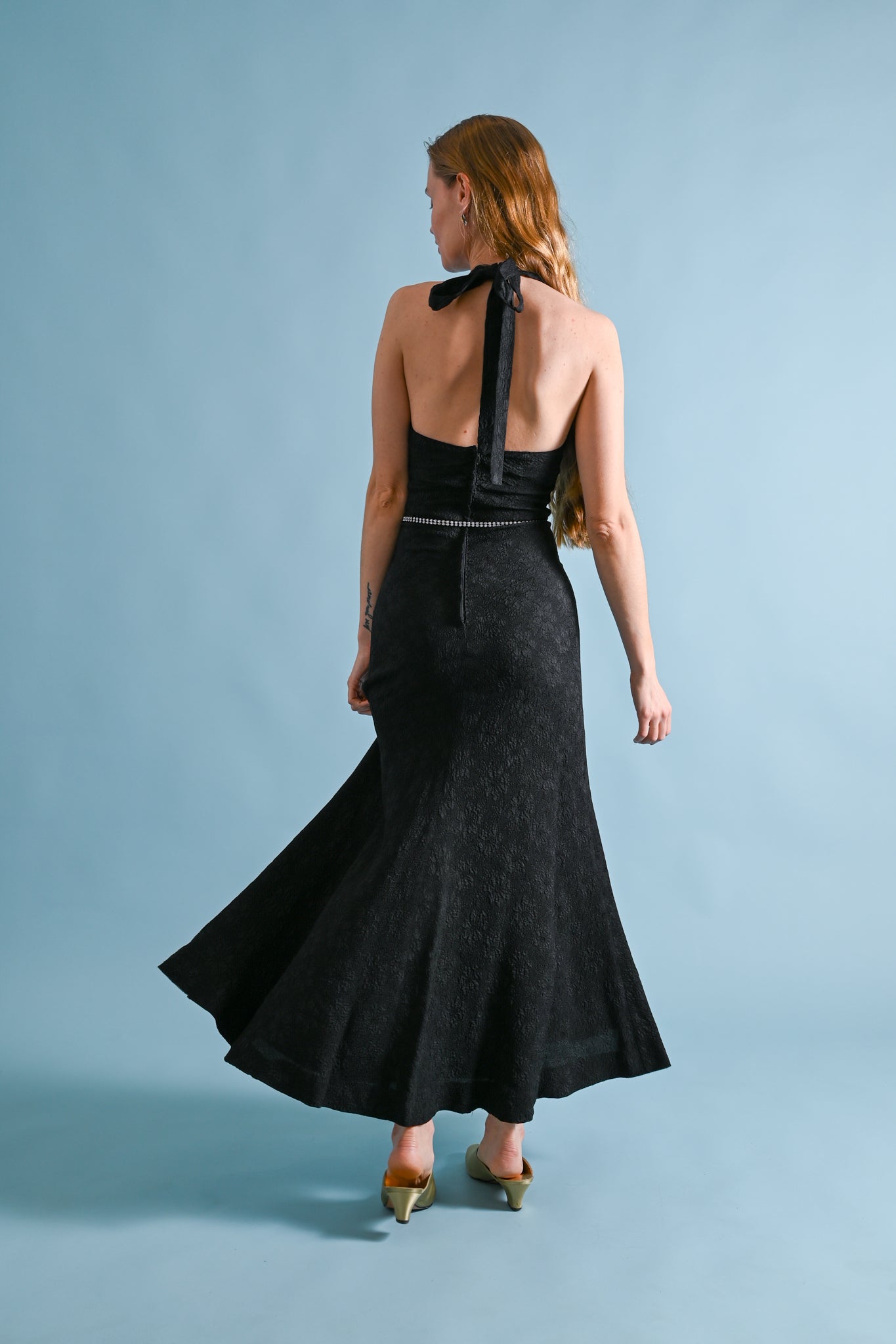 1970s Quorum by Sheridan Barnett Halter Dress [xs/sm]