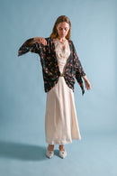 1920s Silk Lamé Angel Sleeve Jacket [xs/sm/med]