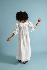 1900s Sawtooth Lace Empire Dressing Gown [xs/sm/med]