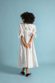 1900s Sawtooth Lace Empire Dressing Gown [xs/sm/med]