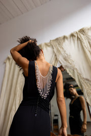 1960s Rhinestone Reverse Necklace Bodychain