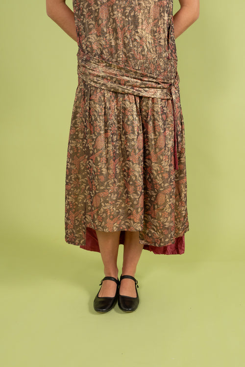 1920s Bird of Paradise Lamé Gown [med/lrg]