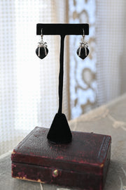 1930s Sterling Heart Bow Earrings