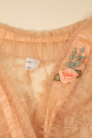 1920s Embroidered Net Ribbonwork Capelet [os]