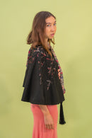 Edwardian Silk and Wool Cutwork Capelet [os]