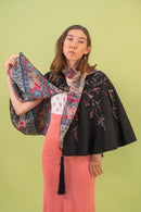 Edwardian Silk and Wool Cutwork Capelet [os]