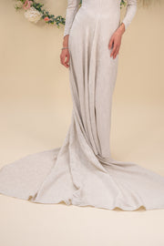 1930s Art Deco Cutout Silk Lamé Bridal Gown [xs/sm]