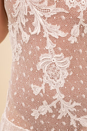 1930s Lace Appliqué Tiered Gown [xs/sm]