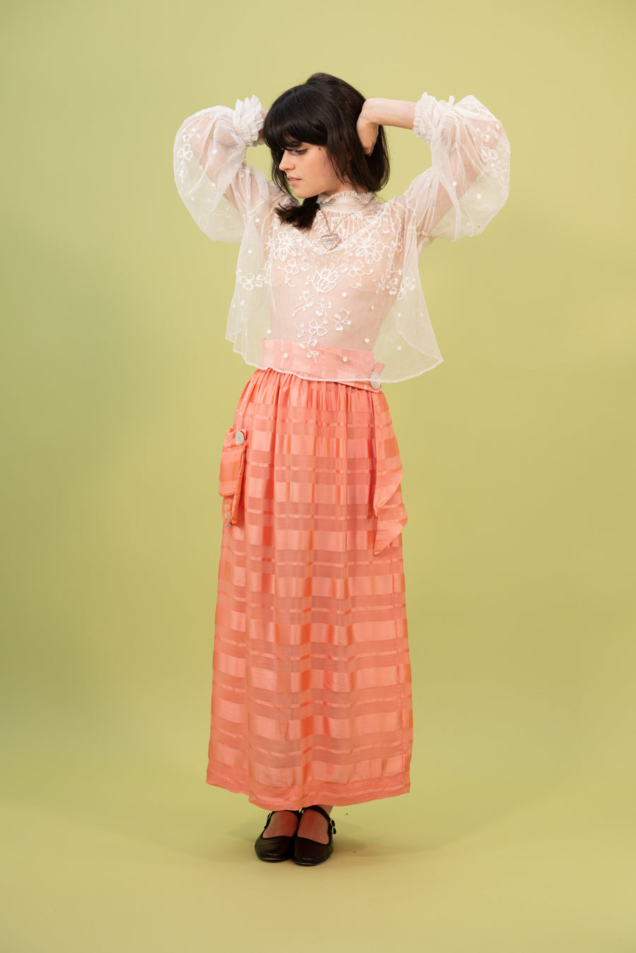 Deadstock 1920s Bubblegum Pink Skirt [xs/sm]