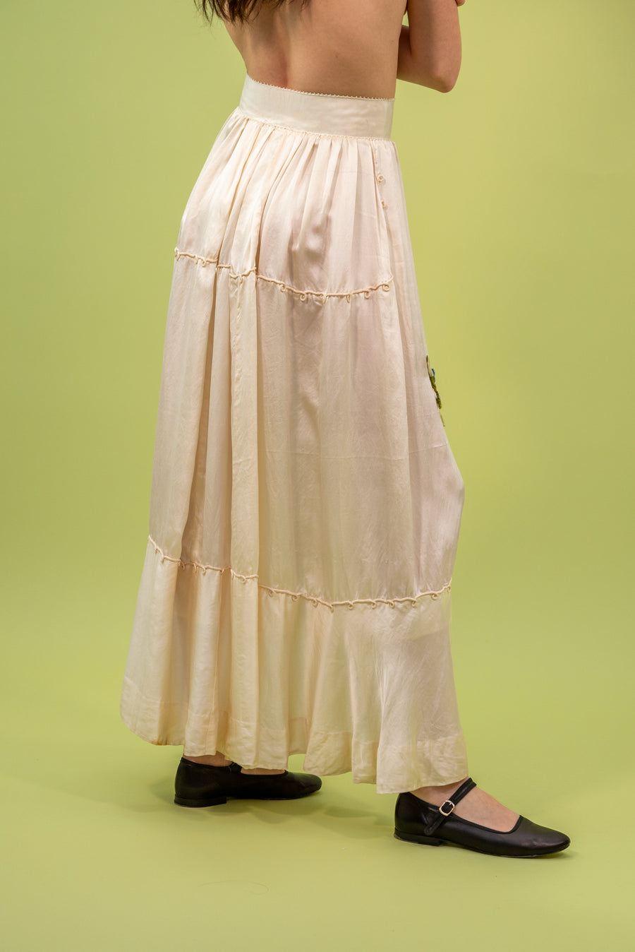 Edwardian Silk Ribbonwork Skirt [xs/sm]