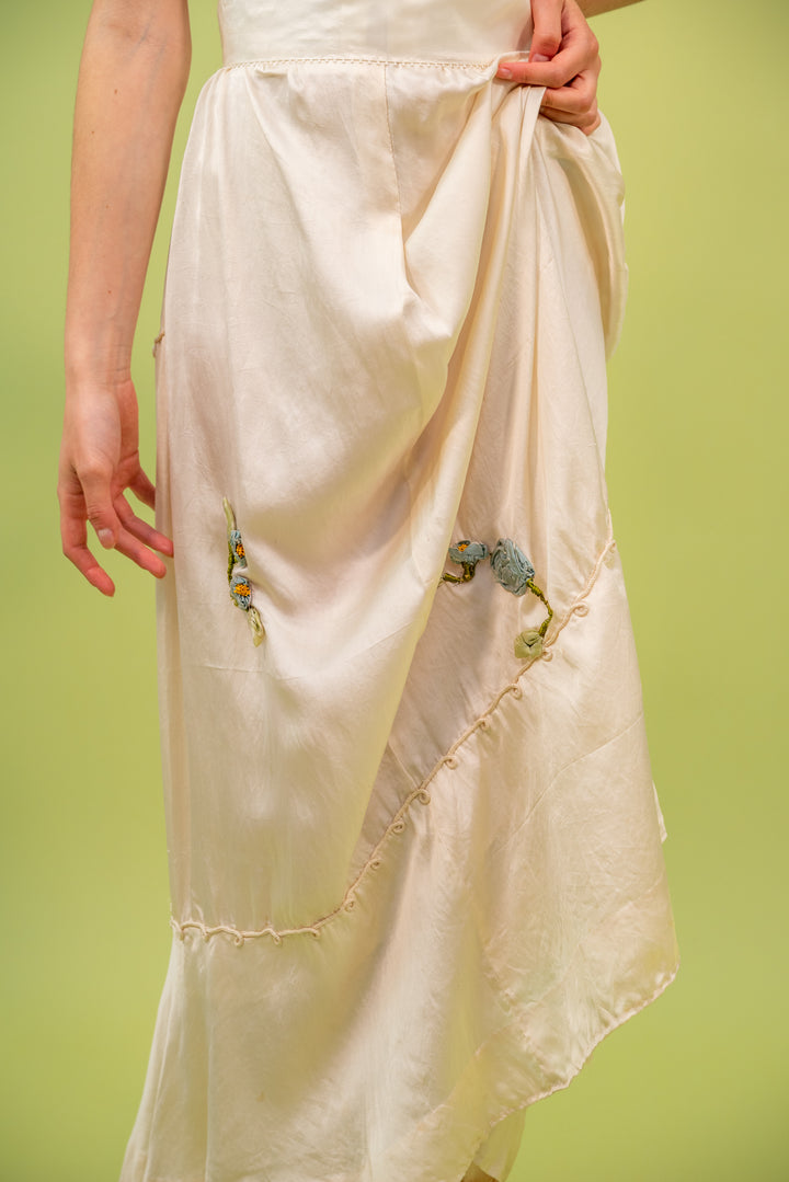 Edwardian Silk Ribbonwork Skirt [xs/sm]
