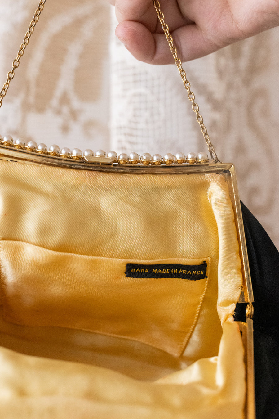 1930s French Point de Beauvais Silk Purse