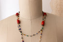 1920s Handblown Italian Glass Bead Sautoir Necklace