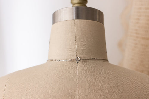 1920s Sterling Blue Paste + Enamel Necklace