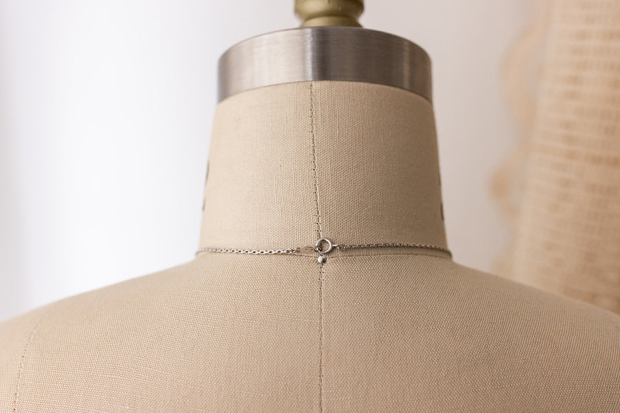 1920s Sterling Blue Paste + Enamel Necklace