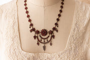 Victorian Celestial Bohemian Garnet Necklace