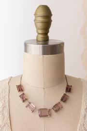 1930s Art Deco Amethyst Paste Necklace