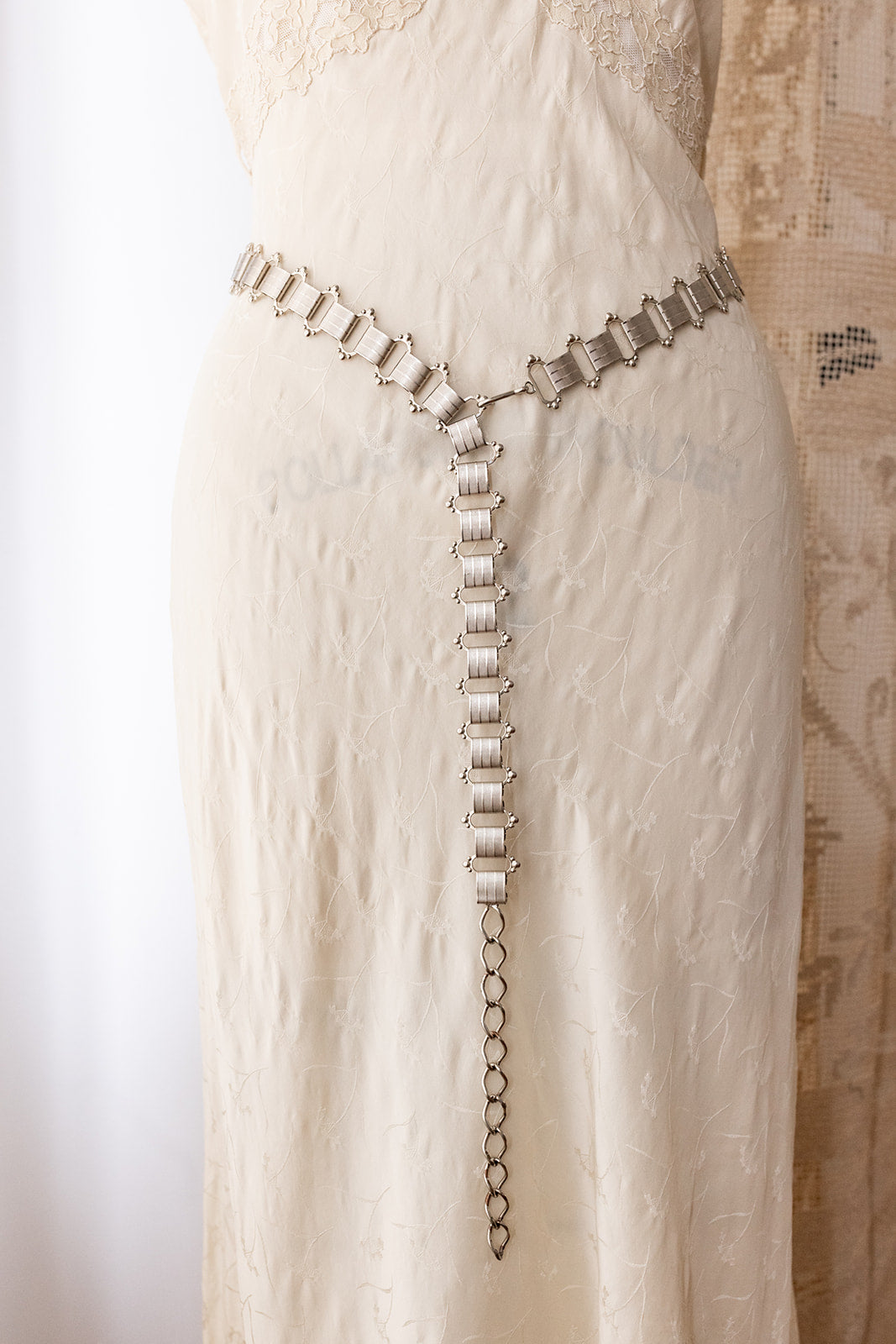 1970s Victorian Revival Book Chain Belt