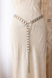 1970s Victorian Revival Book Chain Belt