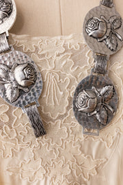 Vintage Repoussé Rose Belt