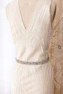 1920s Art Deco Blue Diamanté Belt