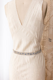 1920s Art Deco Blue Diamanté Belt