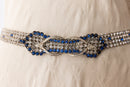 1920s Art Deco Blue Diamanté Belt