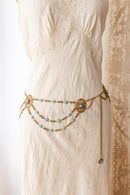 1960s Brass Filigree Harem Swag Belt