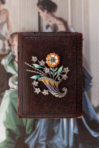 Art Deco Sterling Enamel + Marcasite Cornucopia Brooch