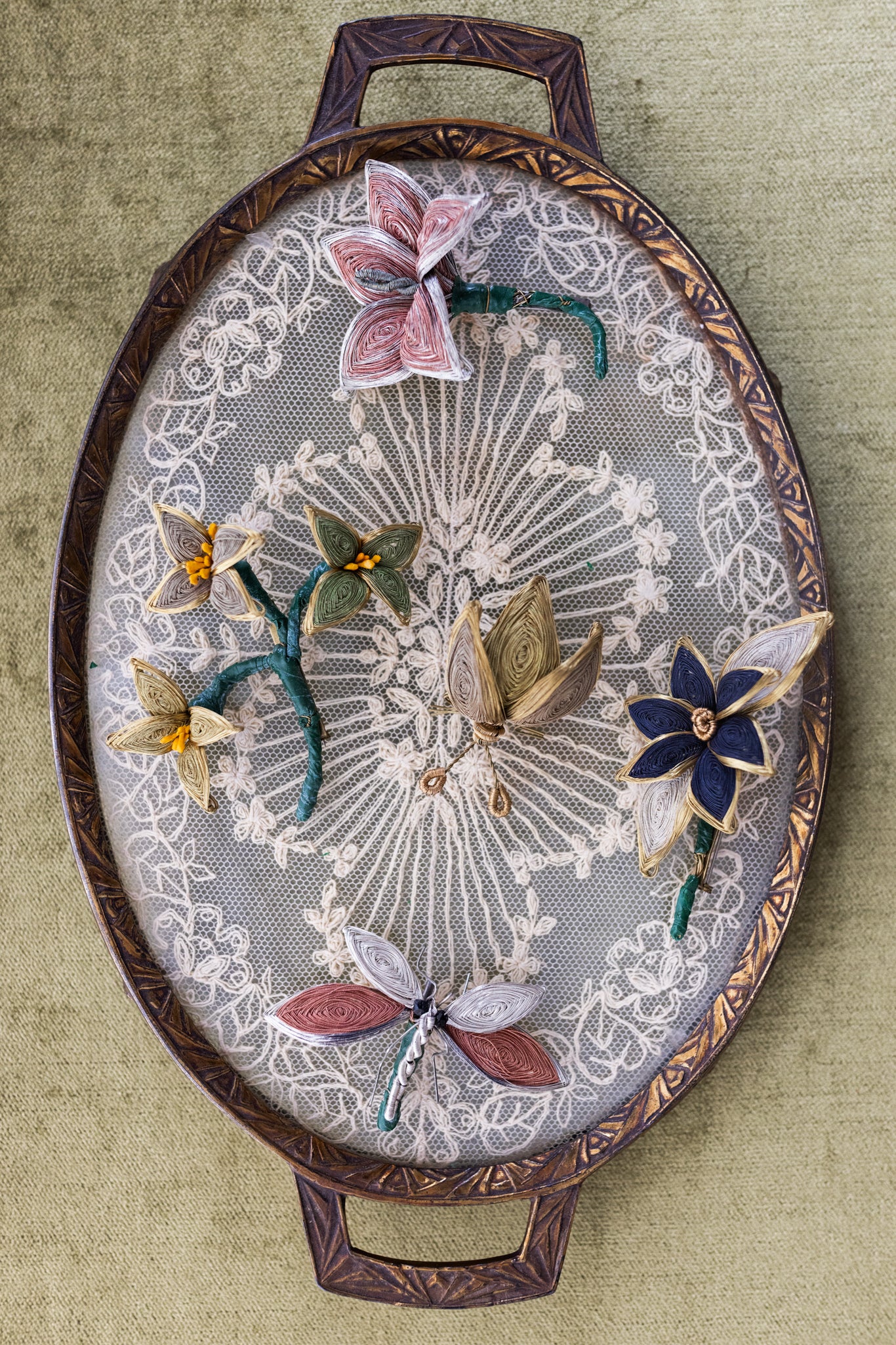 Antique Handmade 3D Wire Brooches