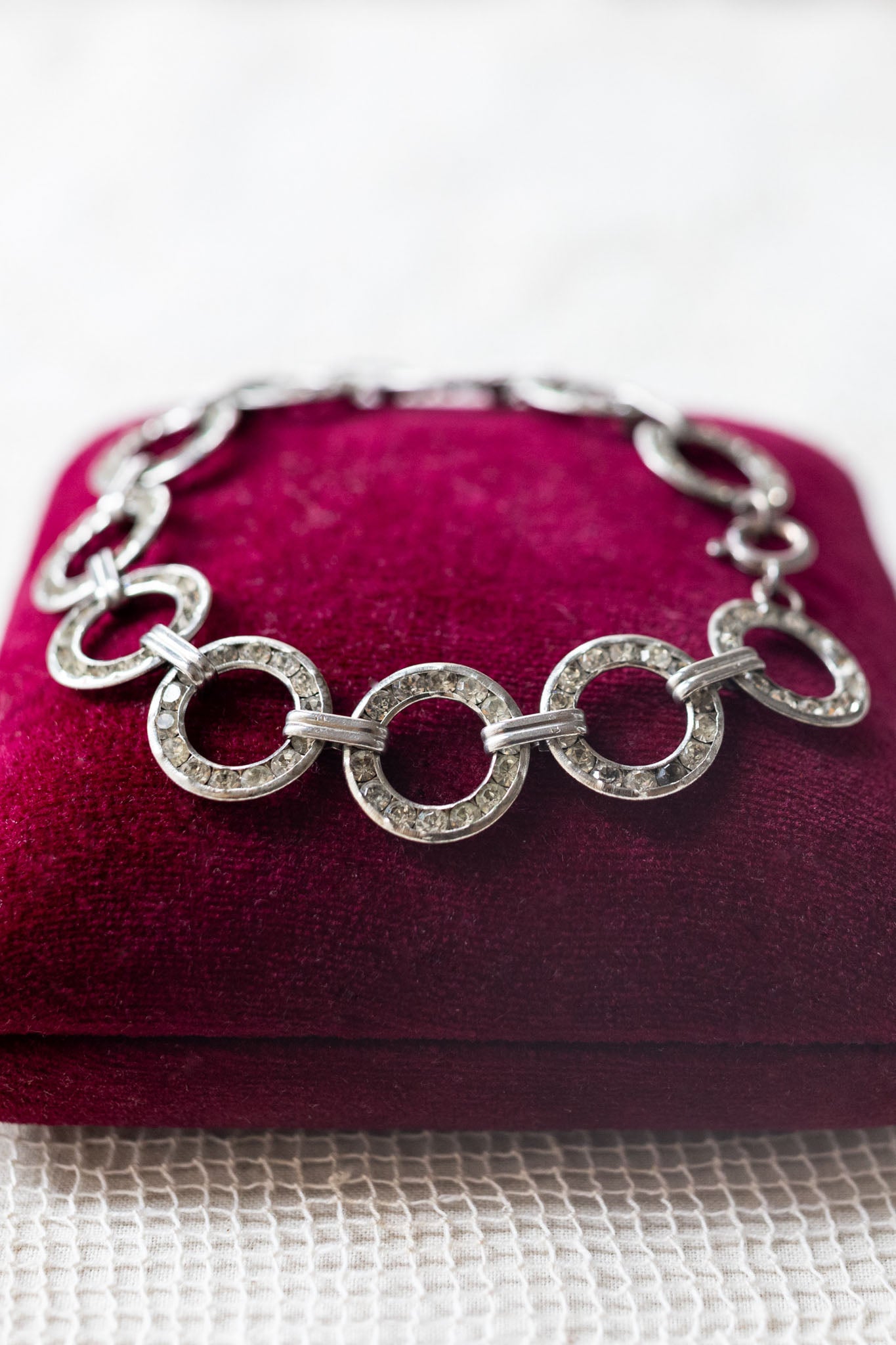 1920s Art Deco Rhinestone Rings Bracelet