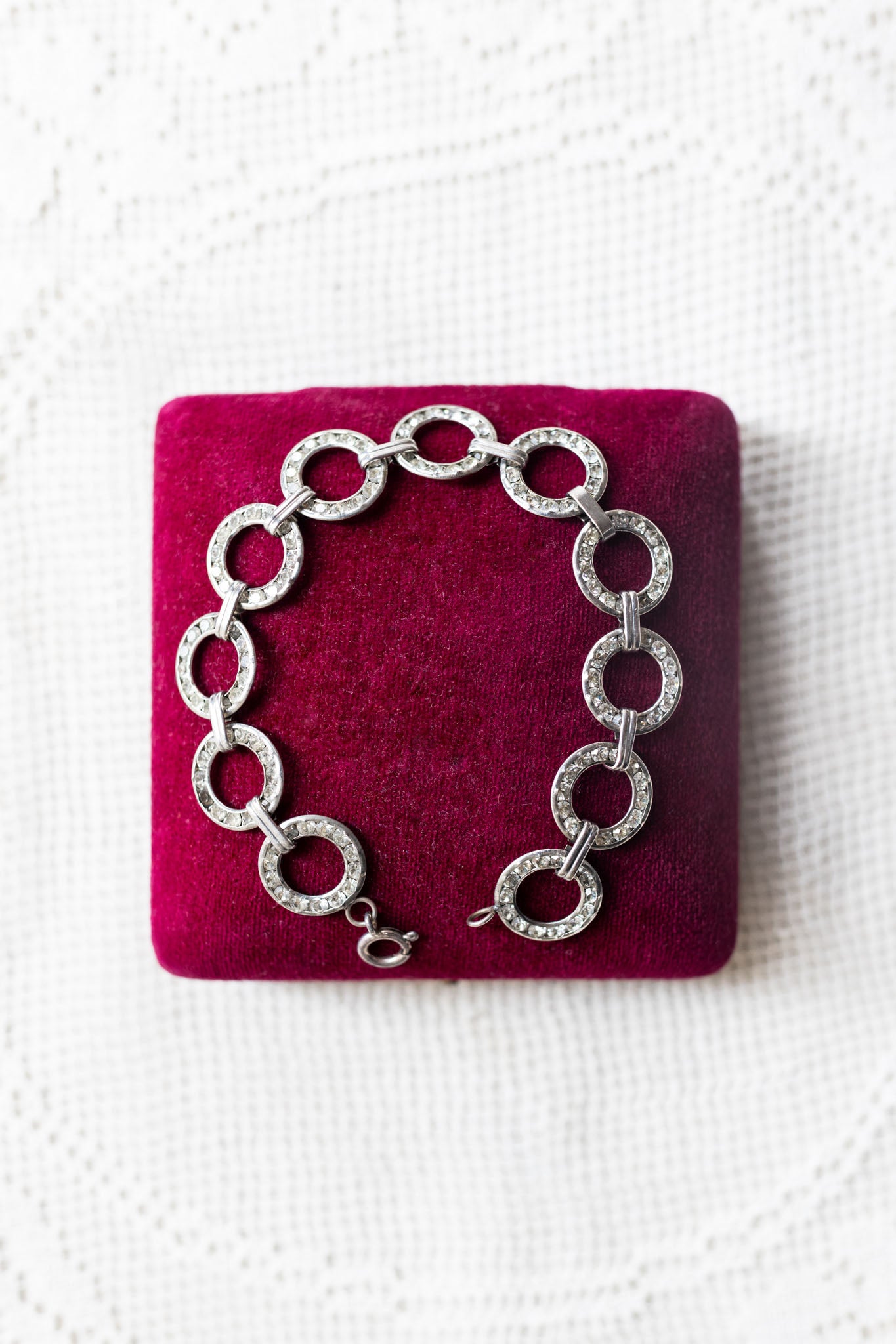 1920s Art Deco Rhinestone Rings Bracelet