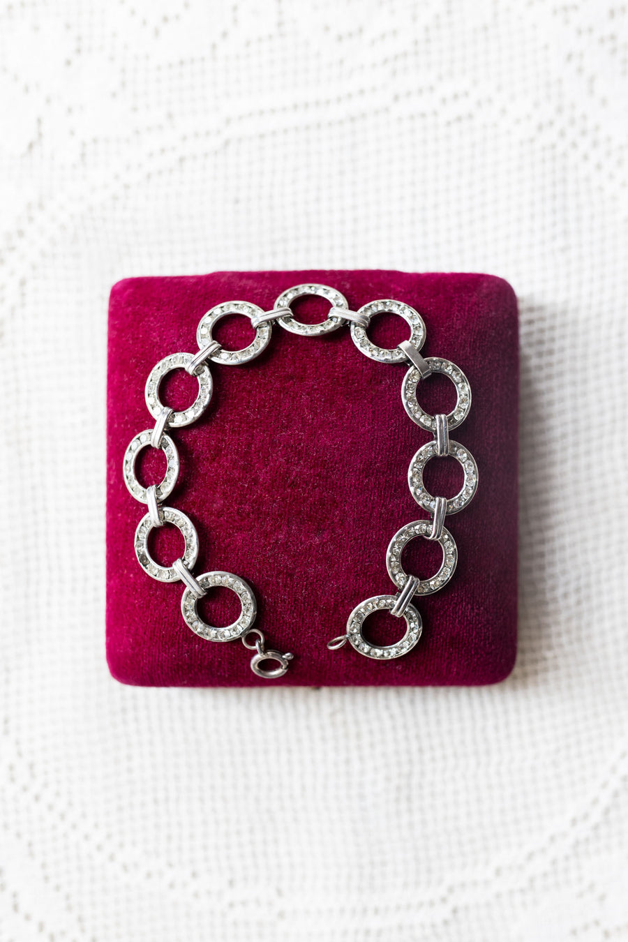 1920s Art Deco Rhinestone Rings Bracelet