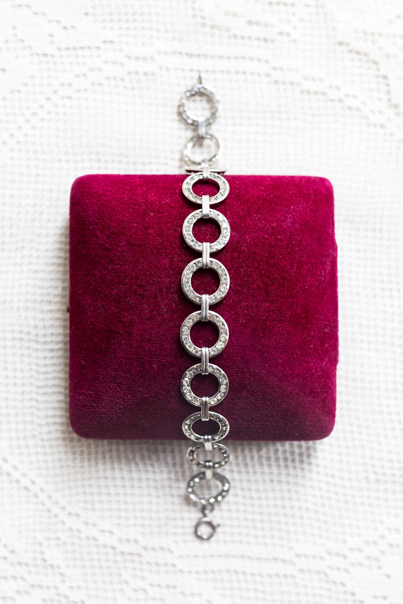 1920s Art Deco Rhinestone Rings Bracelet